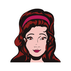 Woman pop art comic icon vector illustration graphic design