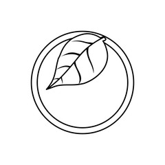 Green ecology label icon vector illustration graphic design