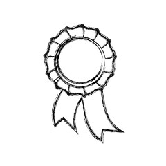 Ribbon award symbol icon vector illustration graphic design