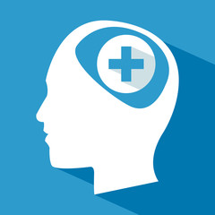 human head brain care cross vector illustration eps 10