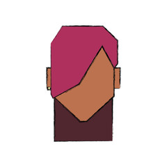 Woman faceless profile icon vector illustration graphic design