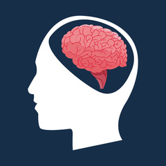 Obraz premium human head brain concept vector illustration eps 10
