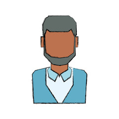 Man faceless profile icon vector illustration graphic design