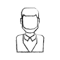 Man faceless profile icon vector illustration graphic design