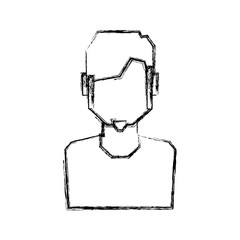 Man faceless profile icon vector illustration graphic design