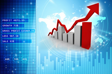 Stock market online business concept. business Graph 