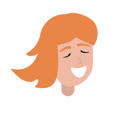 portrait woman happy image vector illustration eps 10