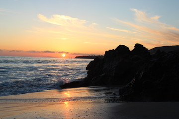 Fototapeta premium California Sunset Sunset, sea, ocean, beach, sand, surf, california, laguna beach, water, sun, colors, seascapes, earth