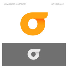 O Alphabet Abstract Origami Letter logo vector 