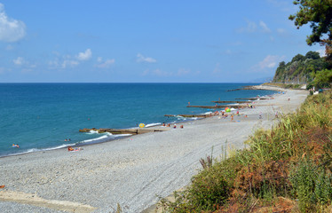 Пляж в поселке Головинка (Лазаревский район, Сочи)
