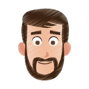 happy handsome bearded man cartoon icon image vector illustration design 