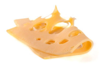 cheese slice isolated on white background cutout