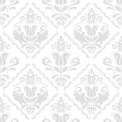 Damask classic light pattern. Seamless abstract background with repeating elements