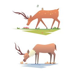 Christmas reindeer holiday mammal deer xmas celebration cute decoration winter art new year wildlife animal character vector illustration.