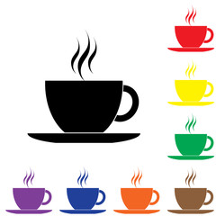 Black coffee cup icon