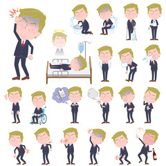 Blond hair suit style Old man sickness