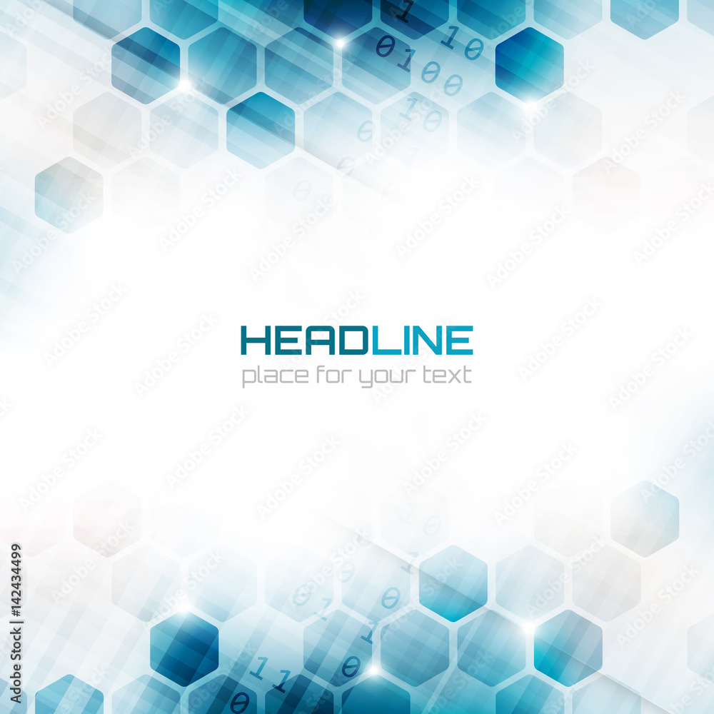 Poster vector background with abstract hexagonal pattern.