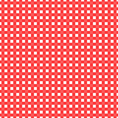 Red and white checked tablecloth