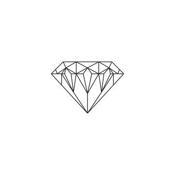 Diamond vector icon.