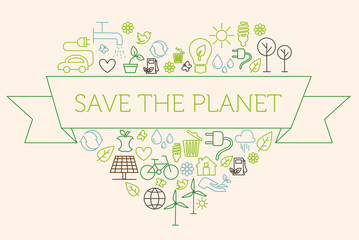 Save the planet, Ecology, Banner