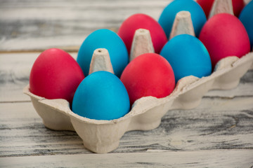 Colored easter eggs