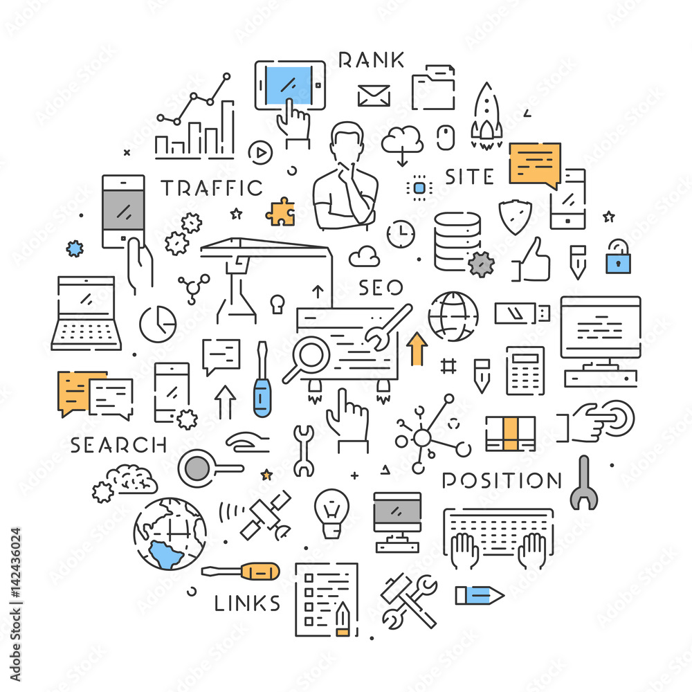 Poster line concept for search engine optimization