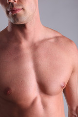 Chest of a male.