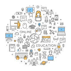 Round linear concept for online education