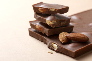 milk chocolate with almonds