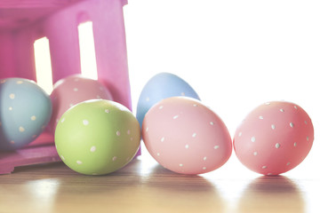 Hand colored Easter eggs