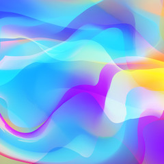 Abstract background with colorful waves. Vector.
