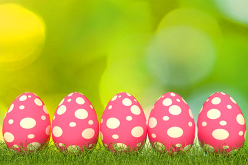 3d illustration easter egg pink color