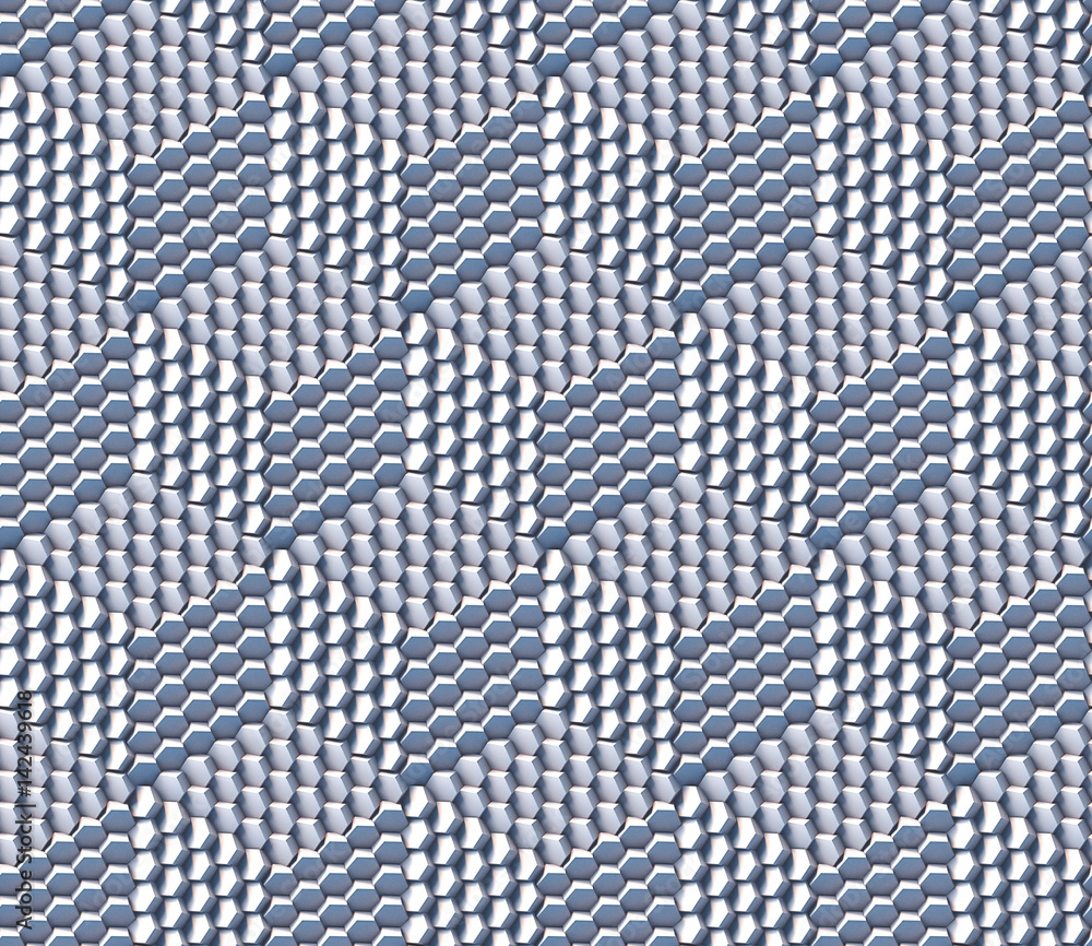 Aufkleber Abstract seamless hexagon pattern background 3d rendering