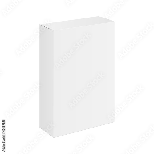 Download "White rectangular box isolated. Mockup for branding ...