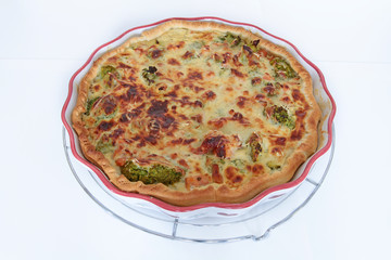 tarte au brocolis et saumon