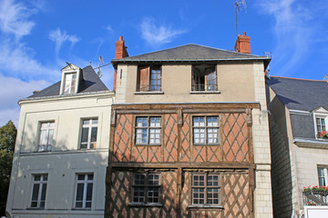 Fototapeta na wymiar street in Saumur, France