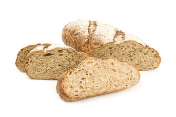 Bread product on a white background. Clipping path