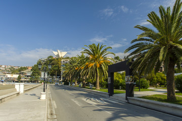 Fototapeta na wymiar Montenegro. Ulcinj. The main tourist Avenue