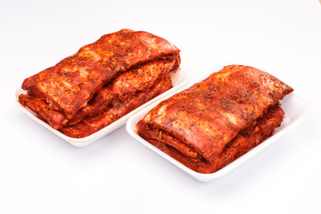 ribs on a white background
