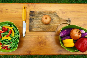 Vegetable salad. culinary class, workshop