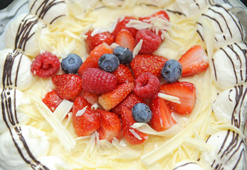 Sweet Cake with fresh berries