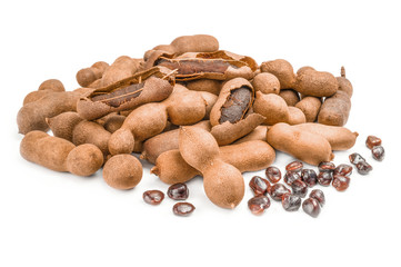 Tamarind isolated on white
