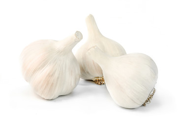 Fresh garlic isolated on white background cutout