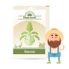 Pack of Kohlrabi seeds icon