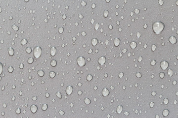 waterdrop on gray steel texture