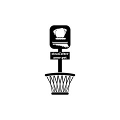 Clean after pet vector  icon.