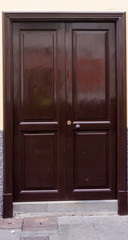 Obraz premium wood door. antique wooden door