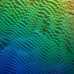 Abstract background with green, blue cubes. Vector cube box for business concepts.