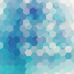 Background made of blue, gray hexagons. Square composition with geometric shapes. Eps 10