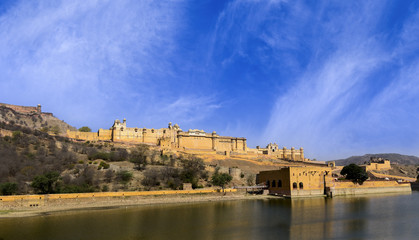 Fototapeta na wymiar Famous Amer (Amber) Fort of Rajasthan, India